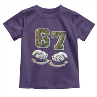 Funny Six Seven 6 7 Meme Toddler T Shirt Gen Alpha Slang 6 7 Hands Camo Boy Girl