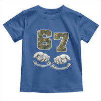 Funny Six Seven 6 7 Meme Toddler T Shirt Gen Alpha Slang 6 7 Hands Camo Boy Girl
