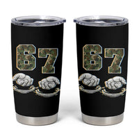 Funny Six Seven 6 7 Meme Tumbler Cup Gen Alpha Slang 6 7 Hands Camo Boy Girl