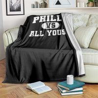 Philly Vs All Youse Throw Blanket Vintage Funny Philadelphia Slang