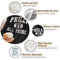 Philly Vs All Youse Throw Blanket Vintage Funny Philadelphia Slang