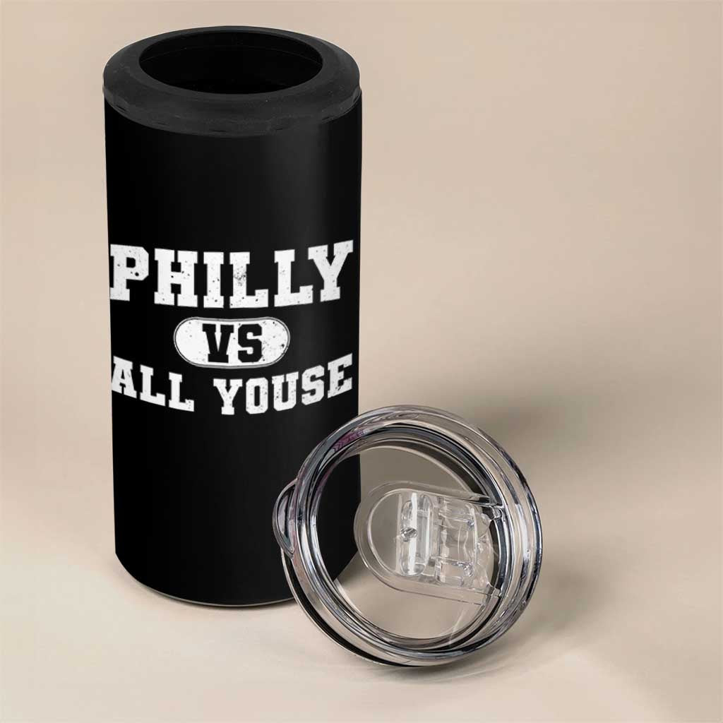 Philly Vs All Youse 4 in 1 Can Cooler Tumbler Vintage Funny Philadelphia Slang