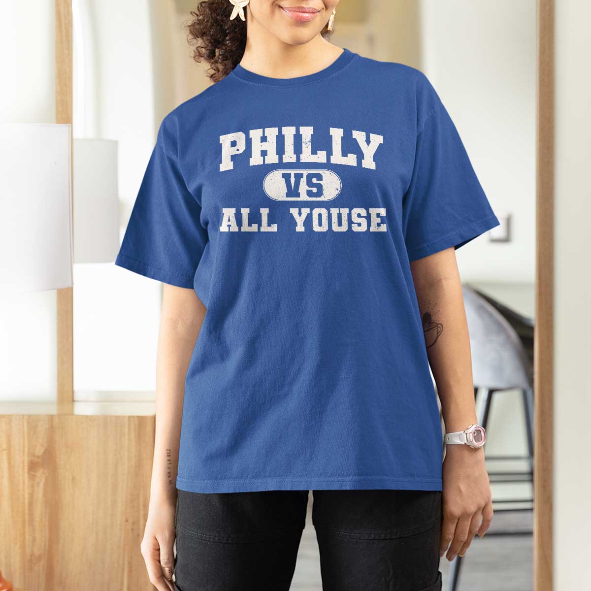 Philly Vs All Youse T Shirt For Women Vintage Funny Philadelphia Slang