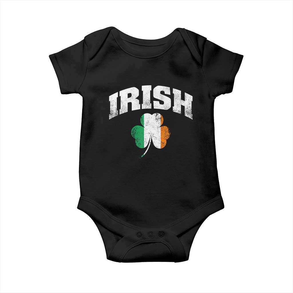 Irish Baby Onesie Vintage St Patricks Day Ireland Flag Shamrock Clover