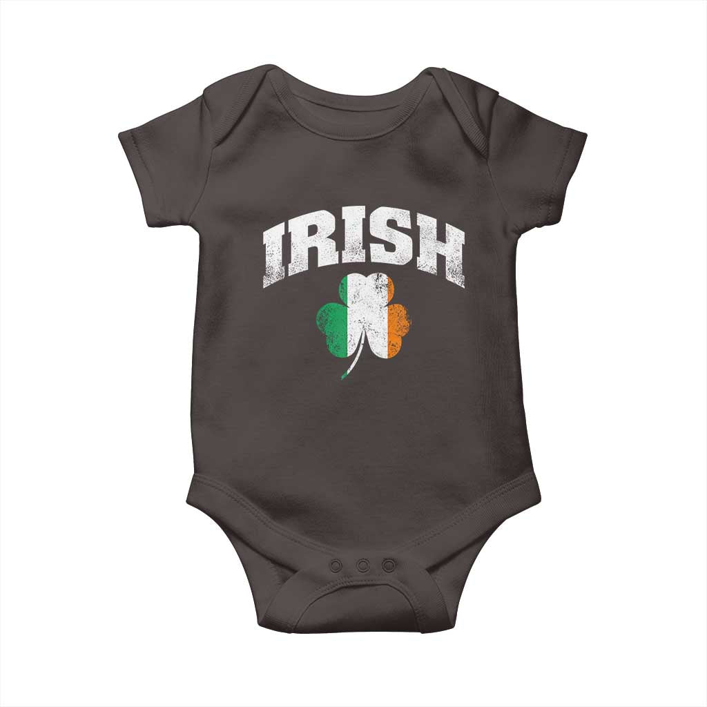 Irish Baby Onesie Vintage St Patricks Day Ireland Flag Shamrock Clover