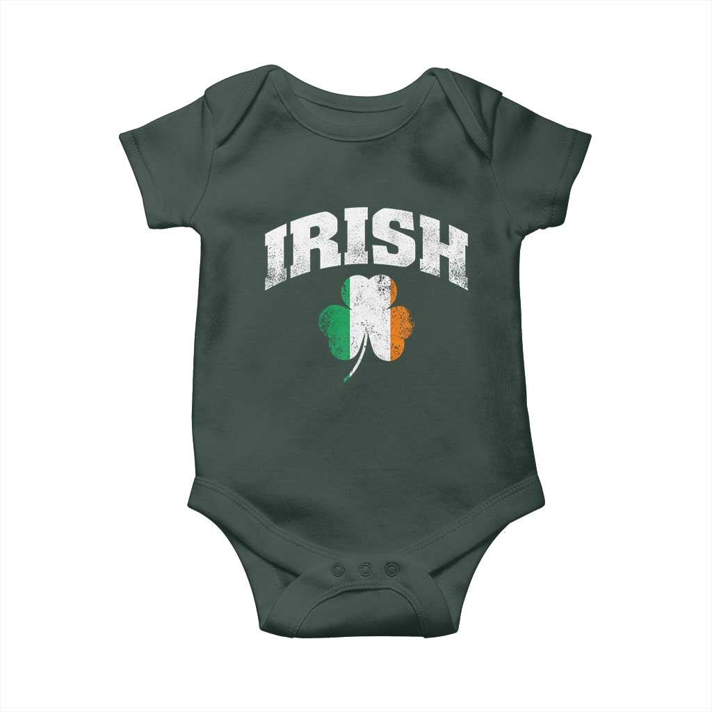 Irish Baby Onesie Vintage St Patricks Day Ireland Flag Shamrock Clover