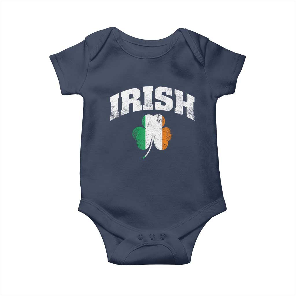 Irish Baby Onesie Vintage St Patricks Day Ireland Flag Shamrock Clover