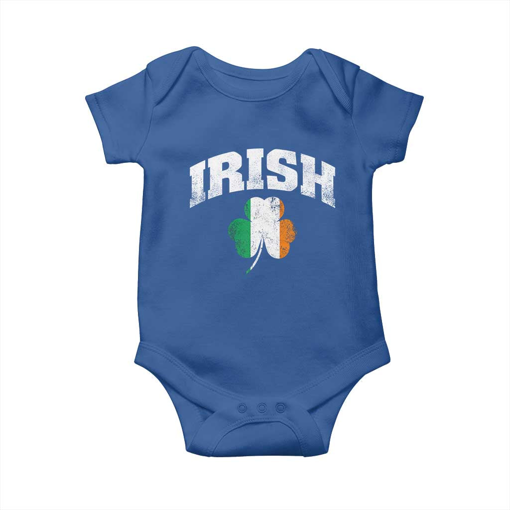 Irish Baby Onesie Vintage St Patricks Day Ireland Flag Shamrock Clover