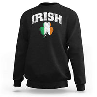 Irish Sweatshirt Vintage St Patricks Day Ireland Flag Shamrock Clover