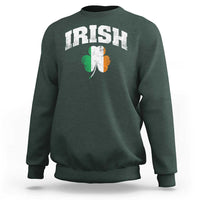 Irish Sweatshirt Vintage St Patricks Day Ireland Flag Shamrock Clover