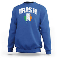 Irish Sweatshirt Vintage St Patricks Day Ireland Flag Shamrock Clover