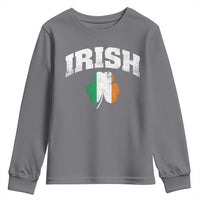 Irish Youth Sweatshirt Vintage St Patricks Day Ireland Flag Shamrock Clover