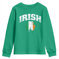 Irish Youth Sweatshirt Vintage St Patricks Day Ireland Flag Shamrock Clover
