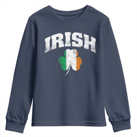 Irish Youth Sweatshirt Vintage St Patricks Day Ireland Flag Shamrock Clover