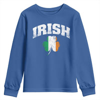 Irish Youth Sweatshirt Vintage St Patricks Day Ireland Flag Shamrock Clover
