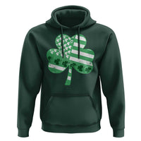 St Patricks Day American Flag Shamrocks Hoodie Lucky Retro Vintage Irish USA