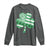 St Patricks Day American Flag Shamrocks Long Sleeve Shirt Lucky Retro Vintage Irish USA