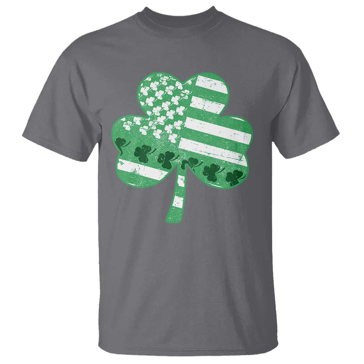 St Patricks Day American Flag Shamrocks T Shirt Lucky Retro Vintage Irish USA