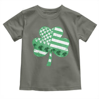 St Patricks Day American Flag Shamrocks Toddler T Shirt Lucky Retro Vintage Irish USA
