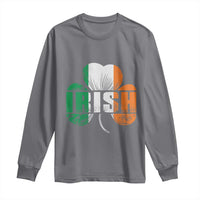 Irish St Patricks Day Shamrock Long Sleeve Shirt Retro Clover Ireland Flag Lucky Gifts