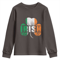 Irish St Patricks Day Shamrock Youth Sweatshirt Retro Clover Ireland Flag Lucky Gifts