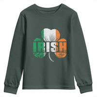 Irish St Patricks Day Shamrock Youth Sweatshirt Retro Clover Ireland Flag Lucky Gifts