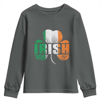 Irish St Patricks Day Shamrock Youth Sweatshirt Retro Clover Ireland Flag Lucky Gifts
