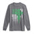 St Patricks Day American Flag Long Sleeve Shirt Celtic Cross Shamrocks