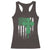 St Patricks Day American Flag Racerback Tank Top Celtic Cross Shamrocks