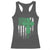 St Patricks Day American Flag Racerback Tank Top Celtic Cross Shamrocks