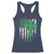 St Patricks Day American Flag Racerback Tank Top Celtic Cross Shamrocks