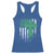 St Patricks Day American Flag Racerback Tank Top Celtic Cross Shamrocks