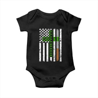American Flag Shamrocks St Patricks Day Baby Onesie Vintage Irish USA