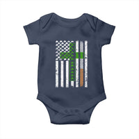 American Flag Shamrocks St Patricks Day Baby Onesie Vintage Irish USA