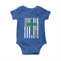 American Flag Shamrocks St Patricks Day Baby Onesie Vintage Irish USA