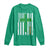 American Flag Shamrocks St Patricks Day Long Sleeve Shirt Vintage Irish USA