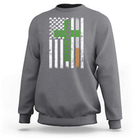 American Flag Shamrocks St Patricks Day Sweatshirt Vintage Irish USA