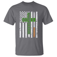 American Flag Shamrocks St Patricks Day T Shirt Vintage Irish USA
