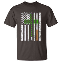 American Flag Shamrocks St Patricks Day T Shirt Vintage Irish USA