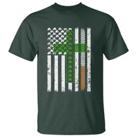American Flag Shamrocks St Patricks Day T Shirt Vintage Irish USA