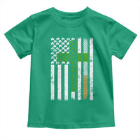 American Flag Shamrocks St Patricks Day Toddler T Shirt Vintage Irish USA