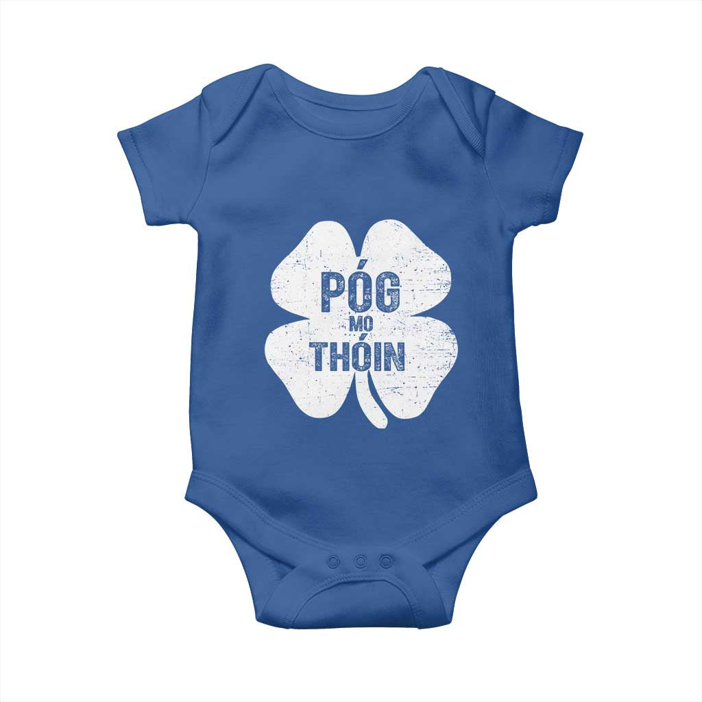 Funny Irish St Patricks Day Baby Onesie Shamrock Gaelic Saying Pog Mo Thoin