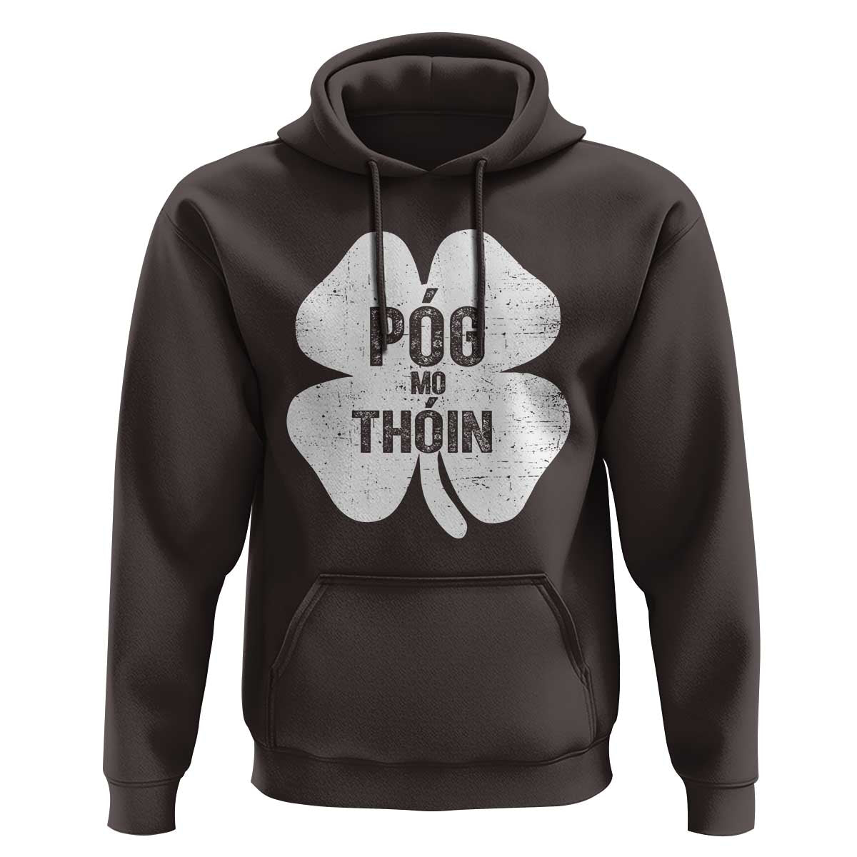 Funny Irish St Patricks Day Hoodie Shamrock Gaelic Saying Pog Mo Thoin