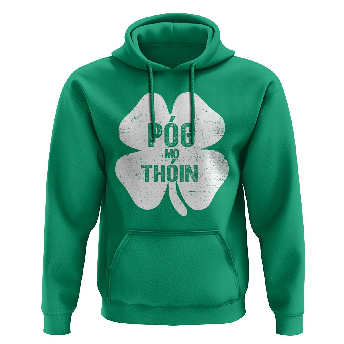 Funny Irish St Patricks Day Hoodie Shamrock Gaelic Saying Pog Mo Thoin