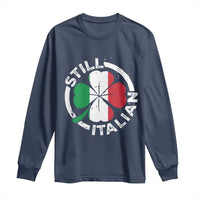 Funny Italian St Patrick's Day Long Sleeve Shirt Lucky Shamrock Italy Flag