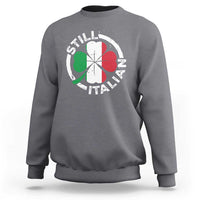 Funny Italian St Patrick's Day Sweatshirt Lucky Shamrock Italy Flag