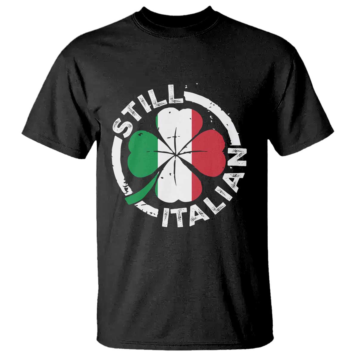 Funny Italian St Patrick's Day T Shirt Lucky Shamrock Italy Flag