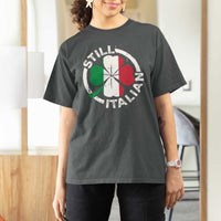 Funny Italian St Patrick's Day T Shirt For Women Lucky Shamrock Italy Flag