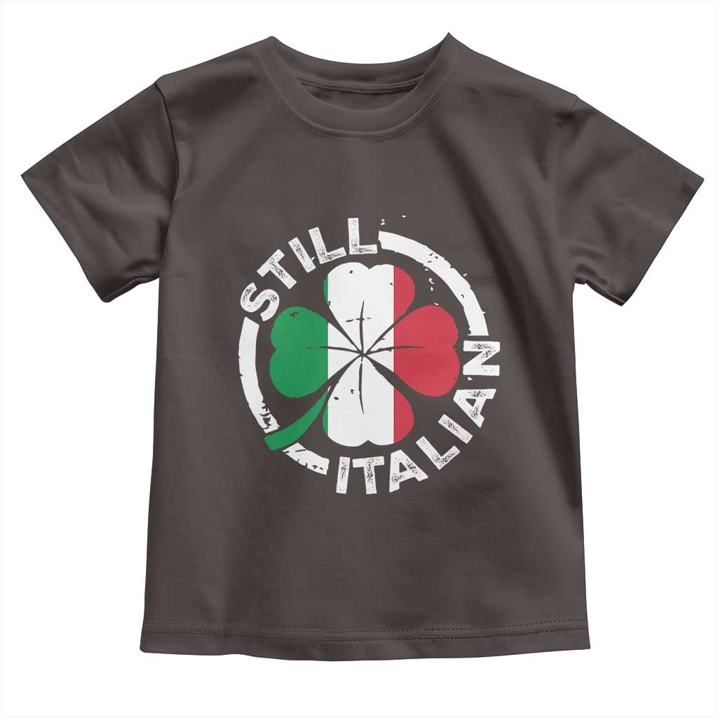 Funny Italian St Patrick's Day Toddler T Shirt Lucky Shamrock Italy Flag