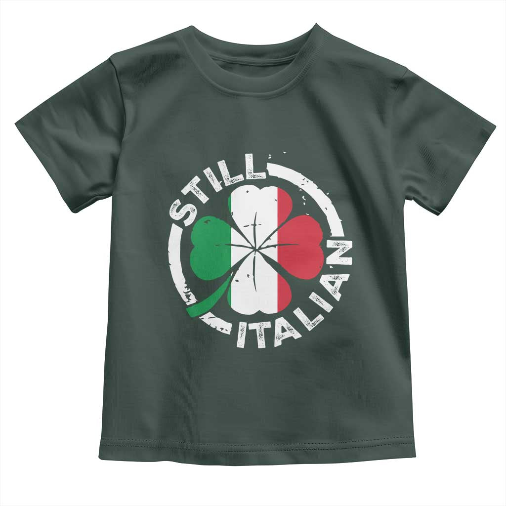 Funny Italian St Patrick's Day Toddler T Shirt Lucky Shamrock Italy Flag